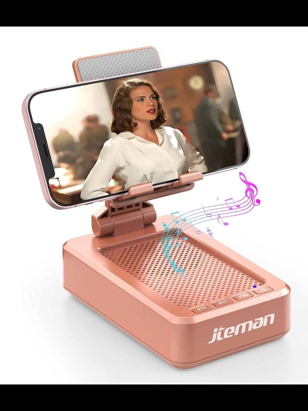 Jiteman Rose Gold Bluetooth Speaker Phone Stand- NEW in the Box!!!
